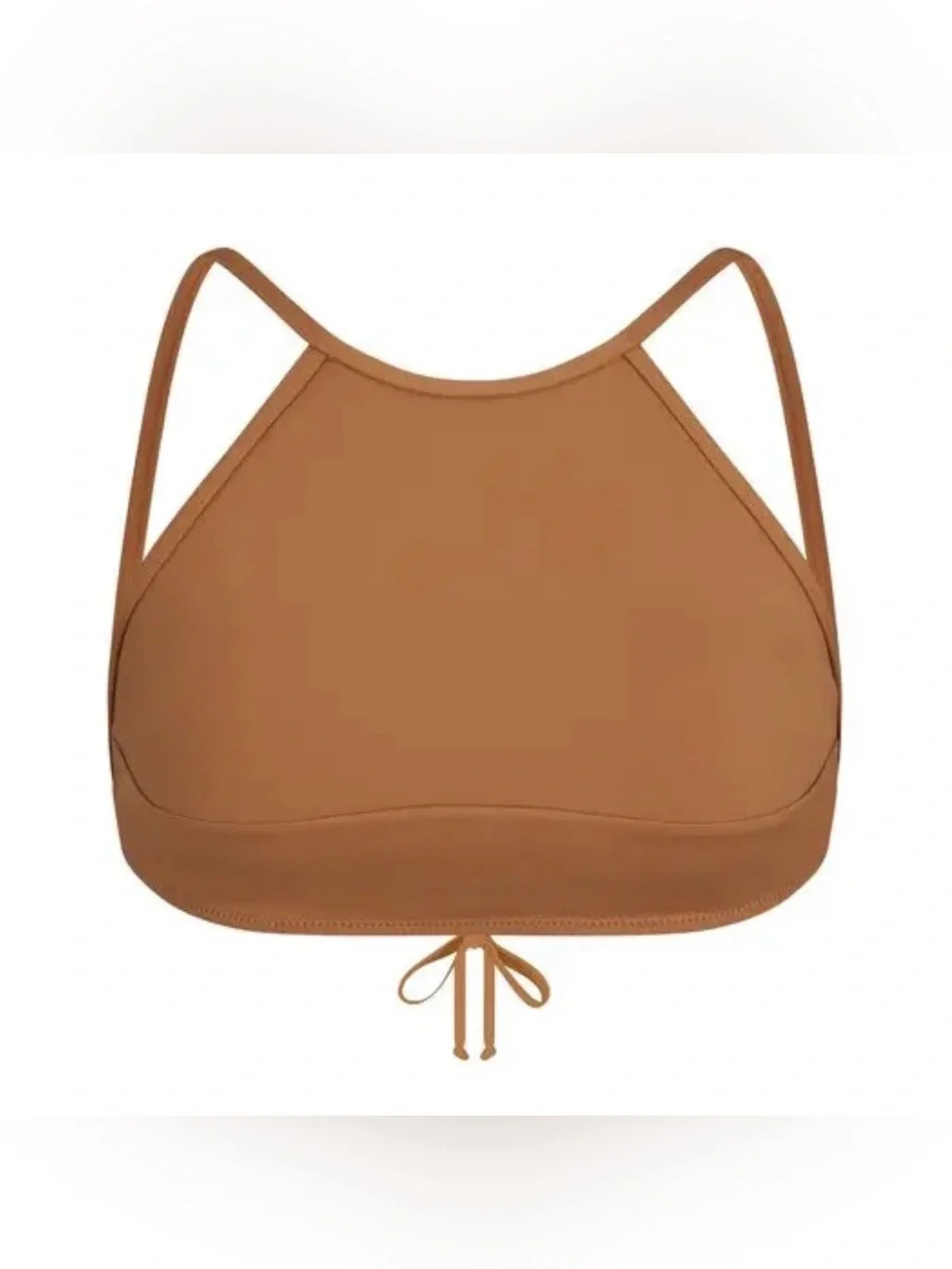 Skims 2pc Bikini Swimsuit NWT High Neck Swim Top & Thong Bottom Ochre Size XS